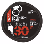 EMOS lengőkábel 30 m / 1 aljzat / IP44 / fekete / gumi-neoprén / 250 V / 1,5 mm2 thumbnail 2