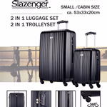 SLAZENGER Bőrönd szett 2db 18/26" 46x29x73cm fekete  thumbnail 2