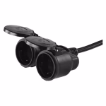 EMOS lengőkábel 10 m / 2 aljzat / IP44 / fekete / gumi / 250 V / 1,5 mm2 thumbnail 2