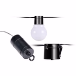 PARTY TIME Party lámpa 10db gömb LED, fehér 6m 1,5m tápkábel (elemes 4xAA, nem tart.) IP44, hideg fehér thumbnail 4