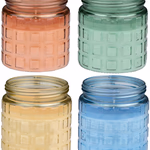 ARTICASA Citronella gyertya üvegben 11x11x12cm 738g 4 színben - 