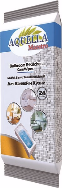 Aquella nedves törlőkendő 24 db Mester konyha - és fürdőszoba tisztító AQU.GEN.24 - Image 1 of 1