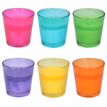 ARTICASA Citronella gyertya üvegben; 12óra égési idő; 75gr wax 7,5X7,5cm; 6 színben, displ(12); -  thumbnail 2