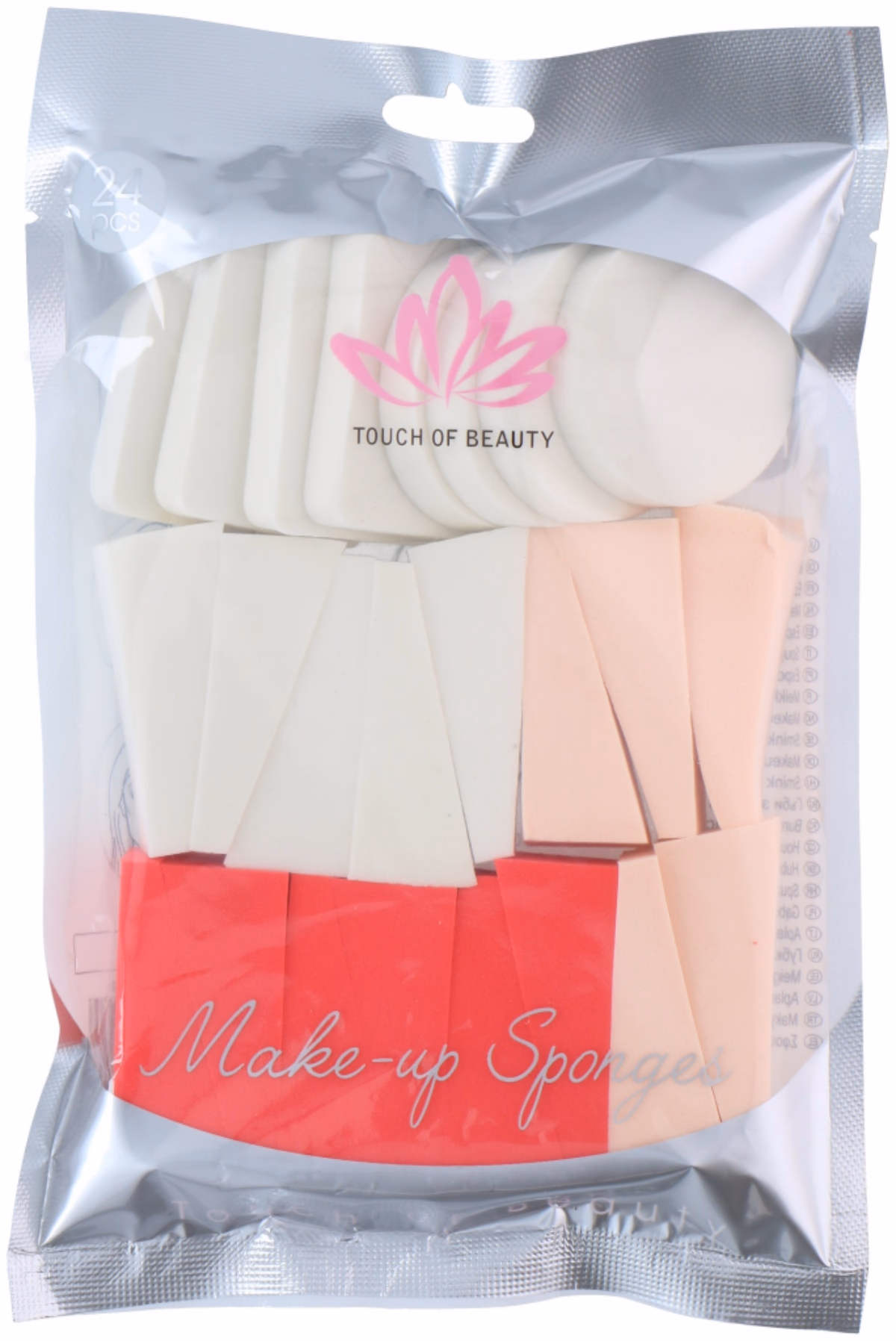TOUCH OF BEAUTY Sminkszivacs 24db, 3 féle forma - Image 1 of 2