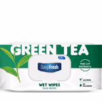 DeepFresh nedves törlőkendő 120 lapos Green Tea, FLIPTOP (visszazárható-kupakos)