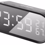 Hyundai ébresztőóra, fekete
Beltéri hőmérséklet és páratartalom mérés, automatikus fényerő-beállítás, USB-kimenet külső eszközök töltéséhez, SNOOZE, AAA elemekkel vagy adapterrel működtetve thumbnail 1