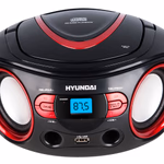 Hyundai CD-S Rádiómagnó FM, USB, MP3, AUX IN, fekete/piros thumbnail 3