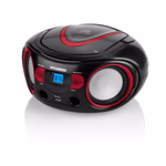 Hyundai CD-S Rádiómagnó FM, USB, MP3, AUX IN, fekete/piros thumbnail 1