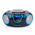 Hyundai Rádiómagnó CD és kazetta lejátszóval, FM, USB, MP3, AUX IN, fekete/kék thumbnail 2