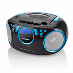 Hyundai Rádiómagnó CD és kazetta lejátszóval, FM, USB, MP3, AUX IN, fekete/kék thumbnail 1