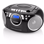 Hyundai Rádiómagnó CD és kazetta lejátszóval FM/ USB/ MP3, AUX IN, fekete thumbnail 1