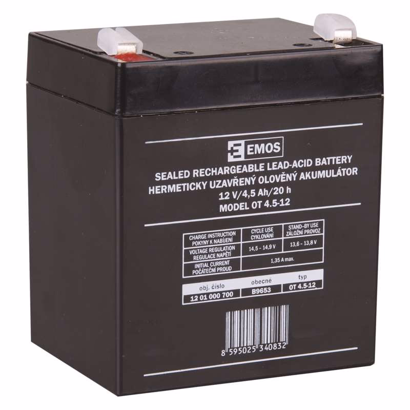 EMOS Ólomakkumulátor 12V 4.5Ah - Image 1 of 2