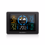 GoGEN Időjárásállomás, színes LCD kijelző, 3 vezeték nélküli érzékelő, fekete színben  thumbnail 2