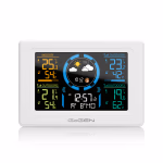 GoGEN Időjárásállomás, színes LCD kijelző, 3 vezeték nélküli érzékelő, fehér színben  thumbnail 2