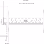 GoGEN TV tartó,  XL, fix, átmérők:  37" - 70"
Fali fix akár 70'' TV tartó, VESA max. 600 x 400, vízmérték, faltól való távolság 26 mm, max. terhelés 40 kg thumbnail 1