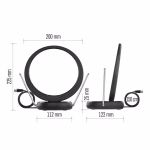 EMOS Szobaantenna CITY RING–C500, DVB-T2, DAB, LTE/4G/5G szűrő thumbnail 2