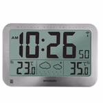 Hyundai időjárásállomás, nagy óra, ezüst
Időjárás előrejelzés, beltéri és kültéri hőmérséklet, rádió jel által vezérelt idő thumbnail 2