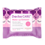 DOCTOR CARE Micellás smink lEMOSó nedves törlőkendő Aloe vera kivonattal és Hialuronsavval 20db
100%-ban biológiailag lebomló