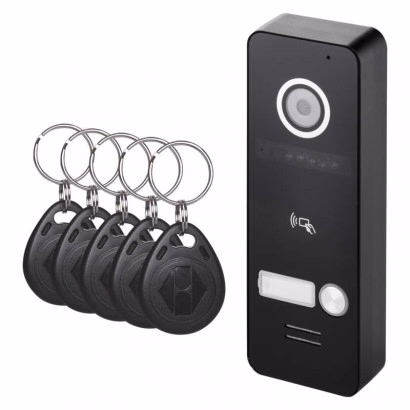 EMOS Ajtóra szerelhető színes kameraegység RF/ID-val, 1 gombos - Image 1 of 6