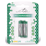 ETA NiMH újratölthető elem HR03 (AAA) 950mAh 2db. 300+ töltési ciklus thumbnail 1