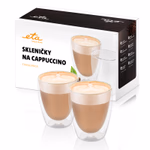Cappuccino poharak 240 ml, 2db, ETA
Elegáns dupla falú, boroszilikált üvegből készült poharak a még intenzívebb kávé élvezetéért. 240 ml. thumbnail 1