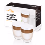 Pohár latte macchiato, 350 ml, 2db, ETA
Elegáns dupla falú, boroszilikált üvegből készült poharak a még intenzívebb kávé élvezetéért. 350 ml. thumbnail 1