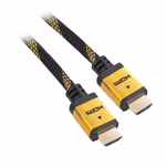 HDMI 1.4 GoGEN kábel, 1,5 m, fonott, aranyozott