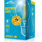 ETA filament LED égő, körte, E27, 8 W (75 W), 1055lm thumbnail 3