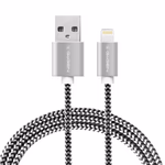Gogen Lightning kábel 2m, textil borítás, ezüstös szín
Adat és töltő csatlakozó Lightning kábel, USB 2.0