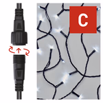 Standard LED sorolható karácsonyi füzér, 5 m, kültéri és beltéri, hideg fehér thumbnail 1