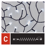 Standard LED sorolható karácsonyi füzér, 5 m, kültéri és beltéri, hideg fehér thumbnail 3