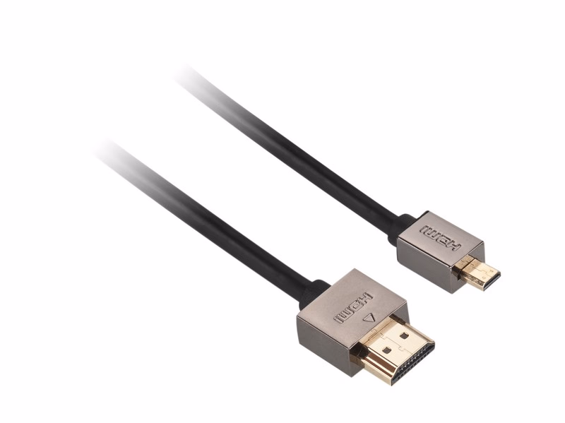 GoGEN HDMI / HDMI micro kábel, 1,5m, v1.4, aranyozott, High speed, ethernet-tel - Image 1 of 2