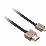 GoGEN HDMI / HDMI micro kábel, 1,5m, v1.4, aranyozott, High speed, ethernet-tel