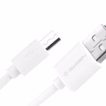 GoGen MicroUSB / USB-A 2.0 Töltő és adatkábel, fehér szín, 2m thumbnail 1