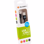 GoGen MicroUSB / USB-A 2.0 Töltő és adatkábel, fekete szín, 2m thumbnail 3