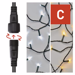 Standard LED sorolható karácsonyi füzér, 10 m, kültéri, meleg/hideg fehér