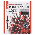 Standard LED sorolható karácsonyi füzér, 10 m, kültéri és beltéri, piros thumbnail 4