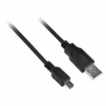 GoGen MiniUSB / USB-A Töltő és adatkábel, fekete szín, 1,5m