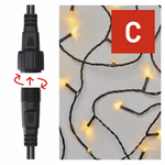 Standard LED sorolható karácsonyi füzér, 5 m, kültéri és beltéri, meleg fehér thumbnail 2