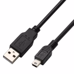 GoGen MiniUSB / USB-A Töltő és adatkábel, fekete szín, 3m