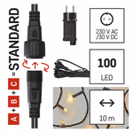 Alapkészlet Standard sorolható füzérekhez, 10 m, kültéri, meleg fehér, időzítő thumbnail 7