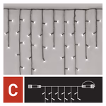 Standard LED sorolható karácsonyi füzér – jégcsapok, 2,5 m, kültéri, hideg fehér thumbnail 3