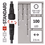 Standard LED sorolható karácsonyi füzér – jégcsapok, 2,5 m, kültéri, hideg fehér thumbnail 6