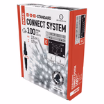 Standard LED sorolható füzér, villogó – jégcsapok, 2,5 m, kültéri, hideg fehér thumbnail 5