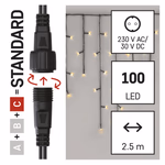 Standard LED sorolható karácsonyi füzér – jégcsapok, 2,5 m, kültéri, meleg fehér thumbnail 7