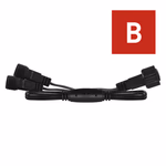 Elosztó sorolható Standard fény füzérekhez, fekete, 0,5 m, kültéri és beltéri thumbnail 1