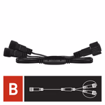 Elosztó sorolható Standard fény füzérekhez, fekete, 0,5 m, kültéri és beltéri thumbnail 3