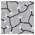 Profi LED sorolható füzér, fekete, 10 m, kültéri és beltéri, hideg fehér thumbnail 2