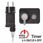 LED karácsonyi nano fényfüzér, ezüst, 10 m, kültéri és beltéri, hideg fehér, időzítő thumbnail 5