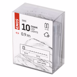 LED karácsonyi nano fényfüzér, ezüst, 0,9 m, 2x AA, beltéri, hideg fehér, időzítő thumbnail 7